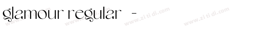 glamour regular字体字体转换